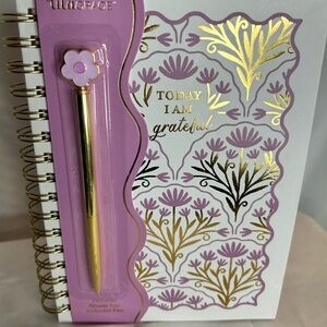 🌸Floral Gratitude Journal with Gold/Pink Ink Pen